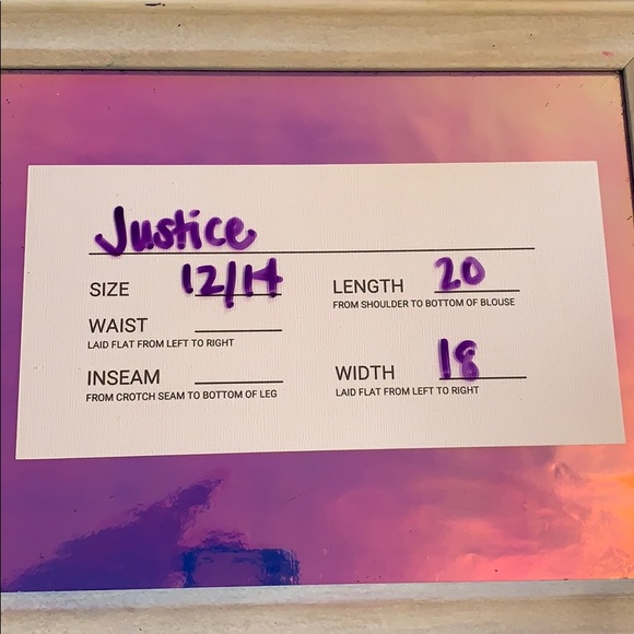 Justice EUC embroidered stretchy jean jacket! - Picture 6 of 6